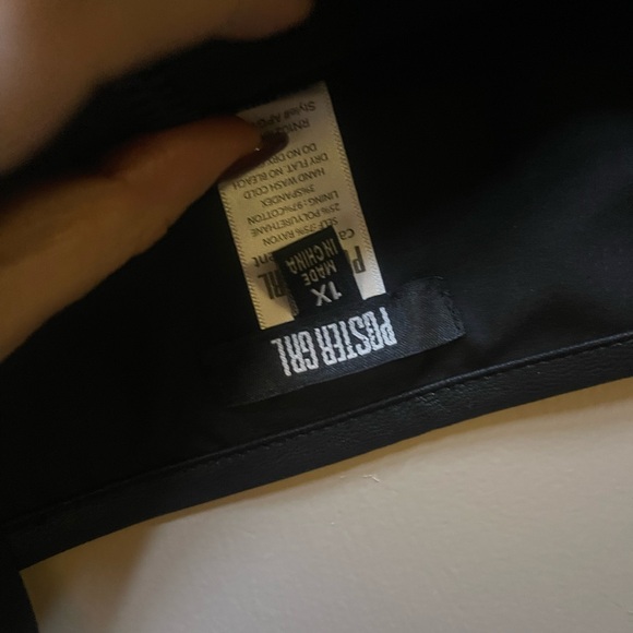 POSTER GIRL Black Pleather Underbust corset - Picture 2 of 3